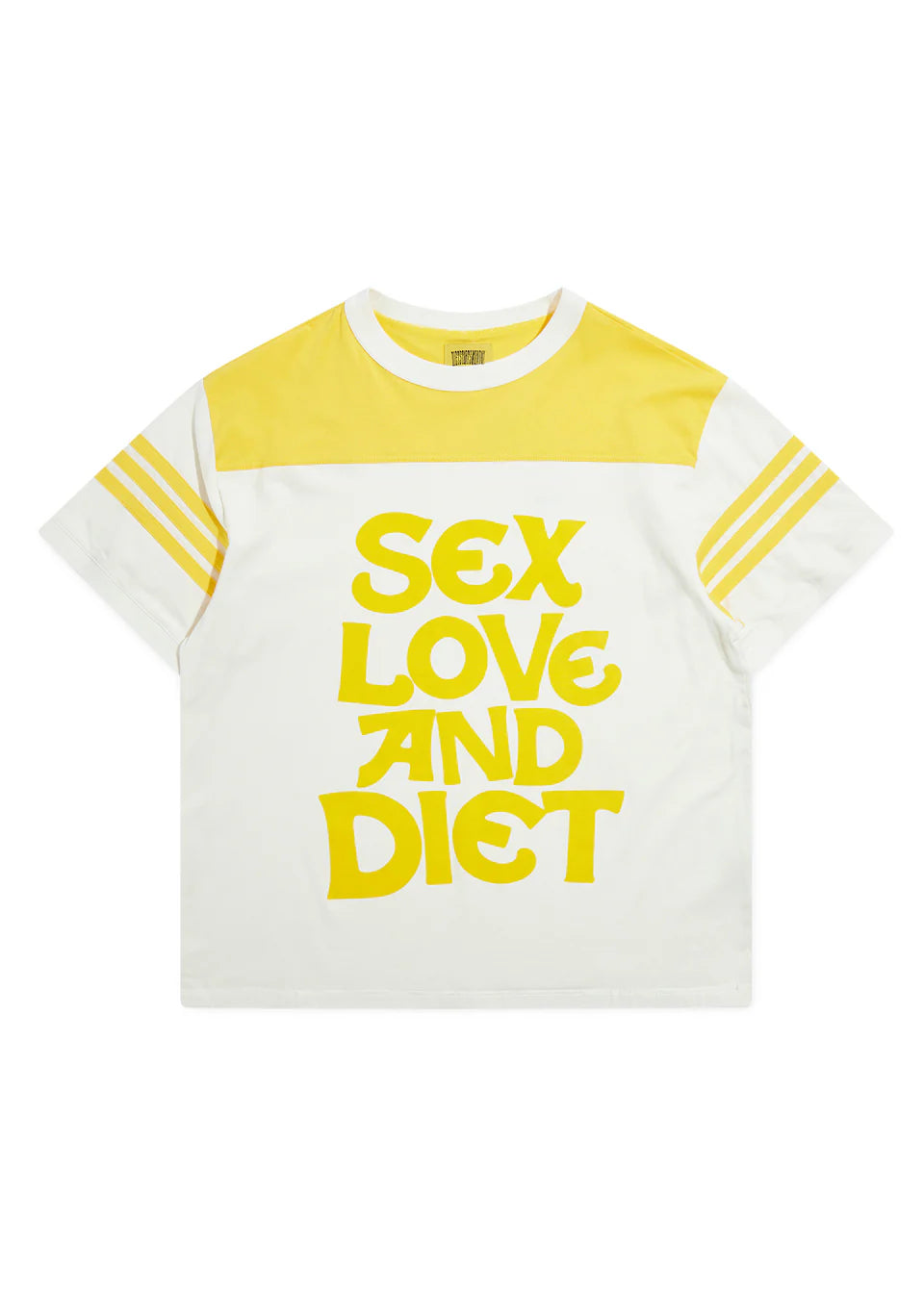 DIET STARTS MONDAY SLD RETRO YELLOW TEE