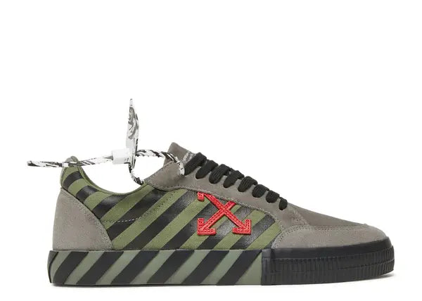 OFF-WHITE VULC SNEAKER LOW KHAKI RED