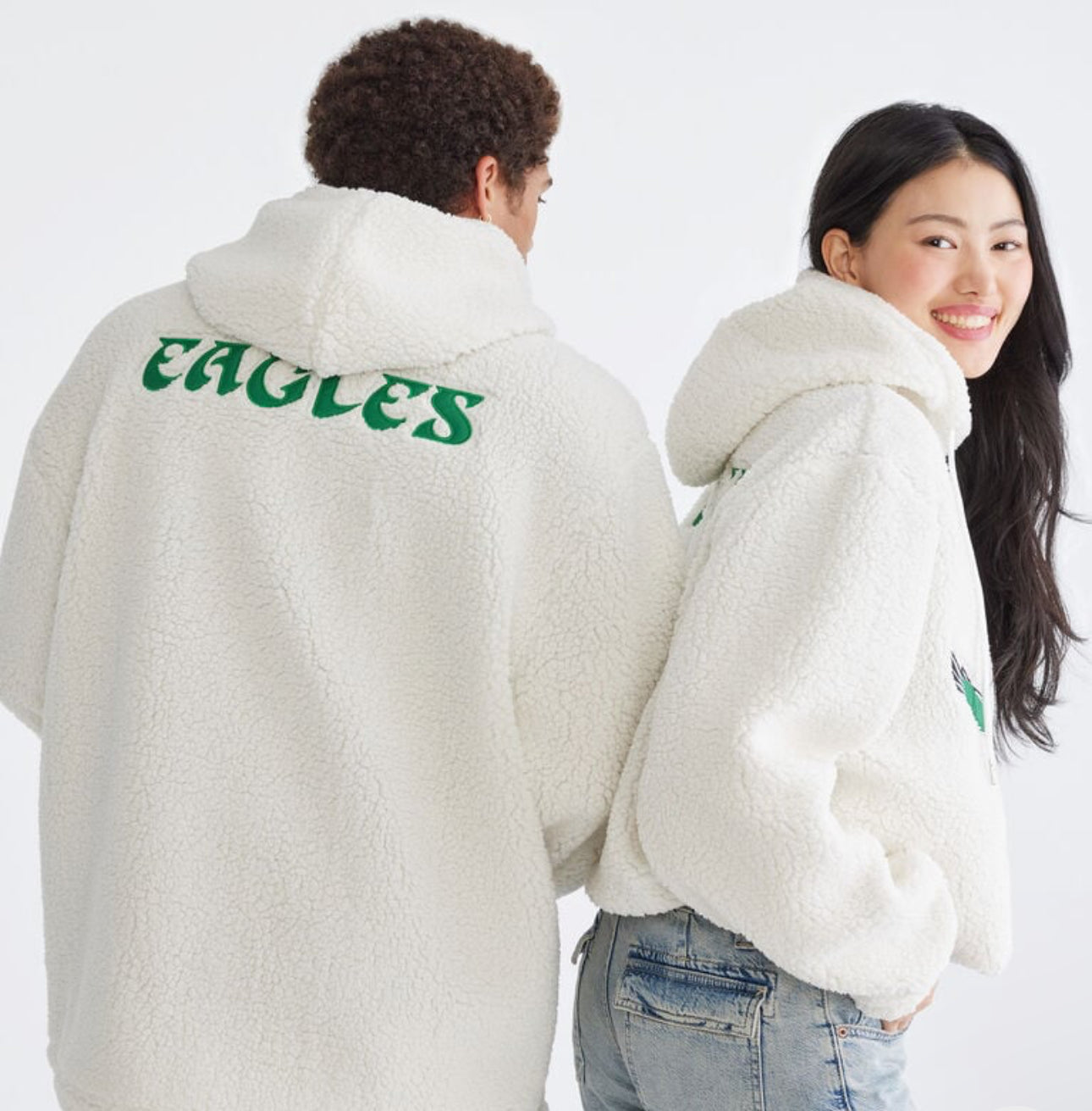 Eagles Quarter-Zip Sherpa Pullover