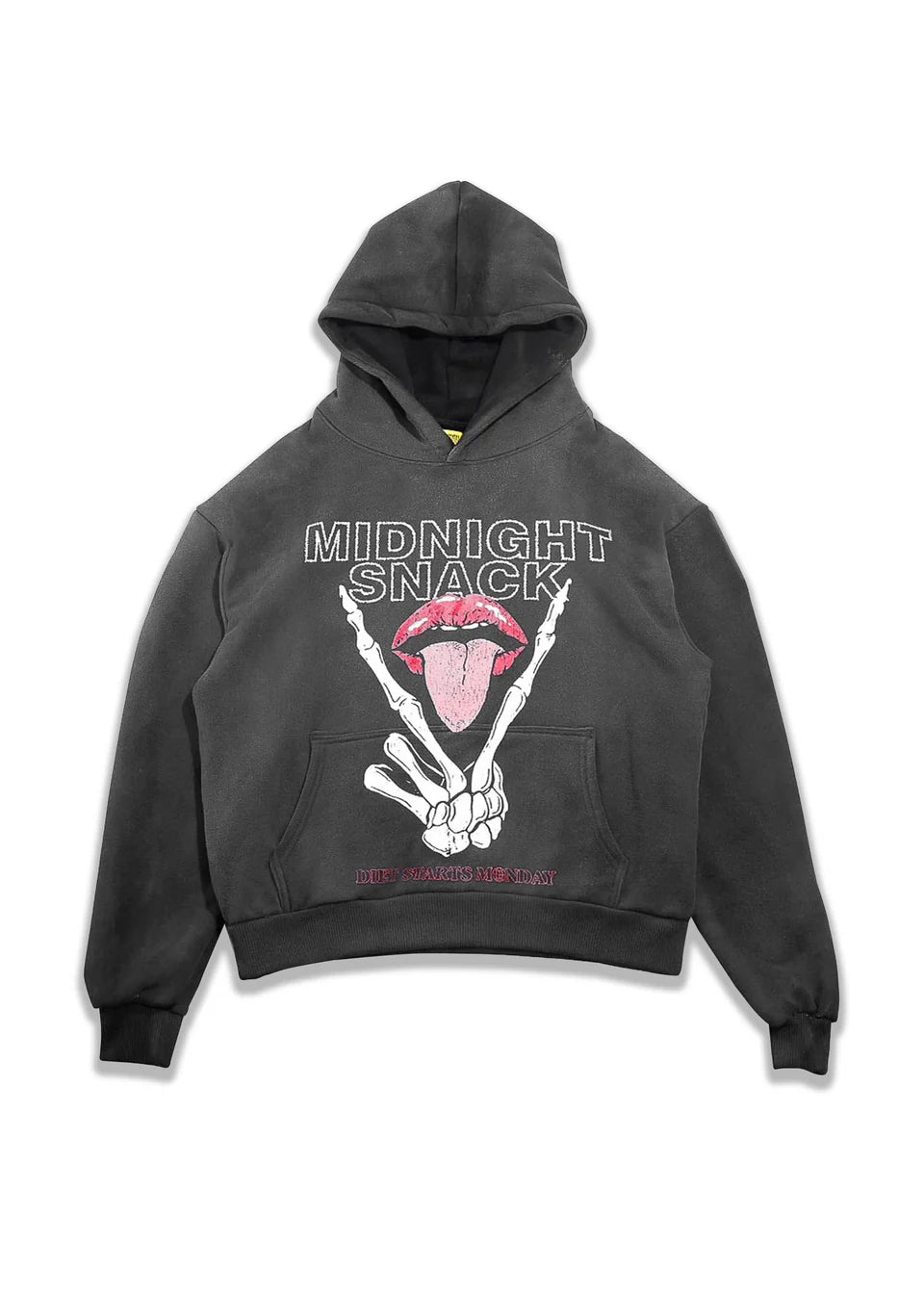 DIET STARTS MONDAY MIDNIGHT SNACK BLACK HOODIE
