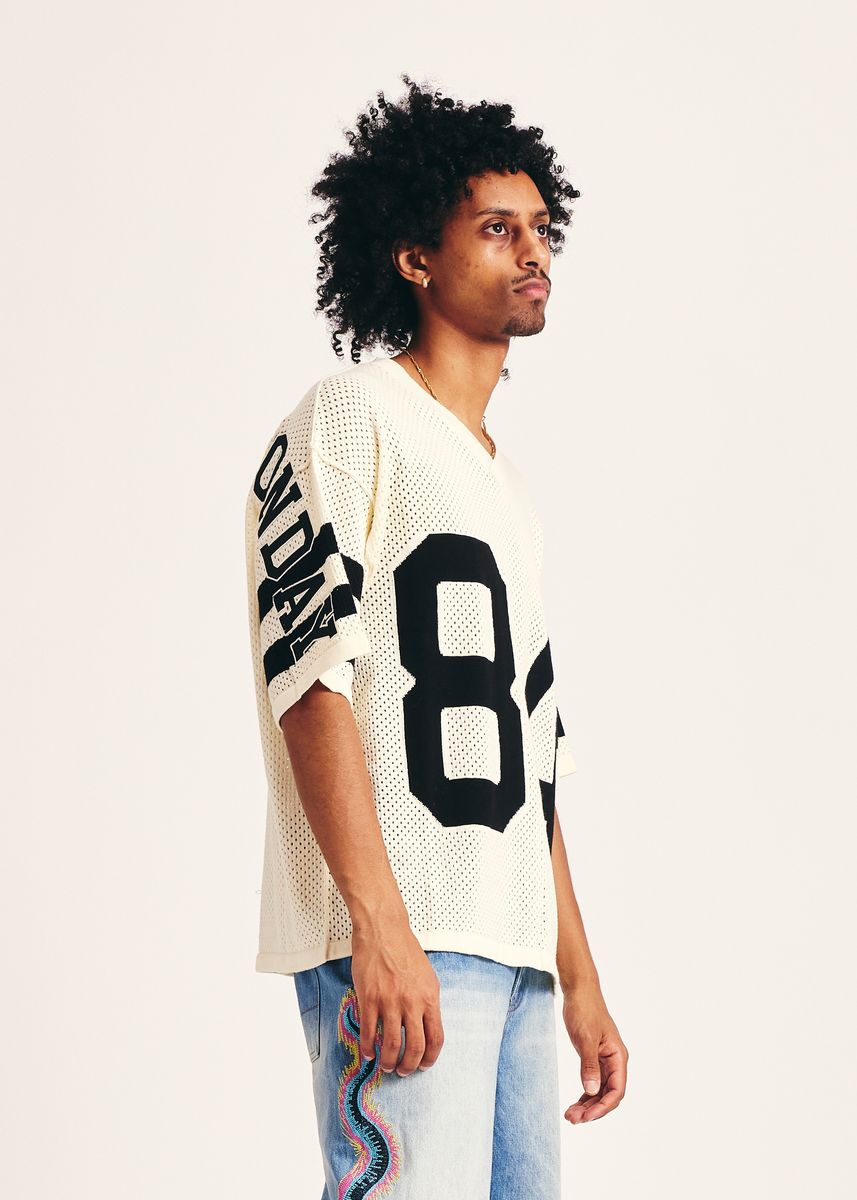 DIET STARTS MONDAY Knit Jersey CREAM BLACK