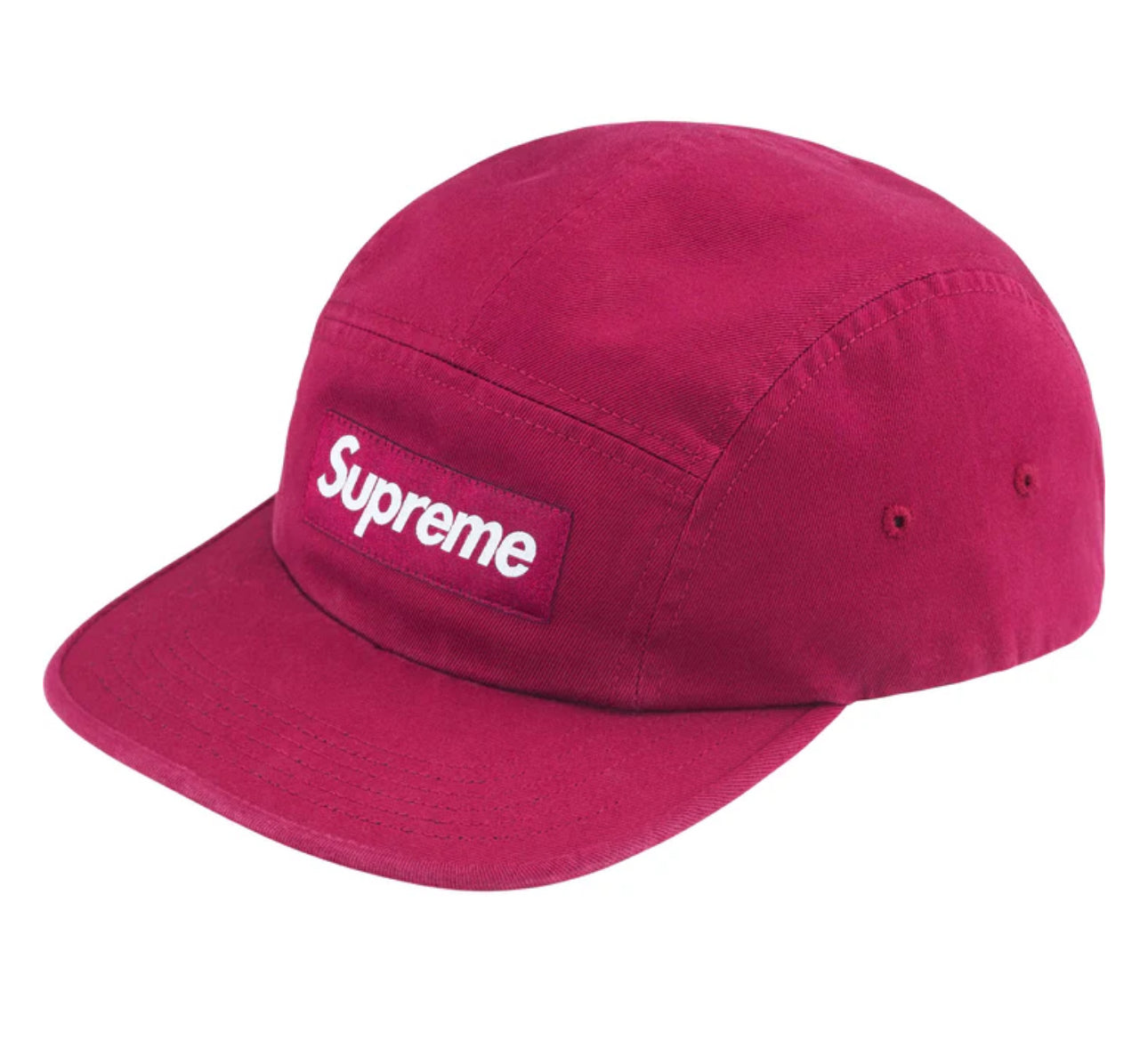 SUPREME WASHED CHINO TWILL CAMP HAT CRANBERRY