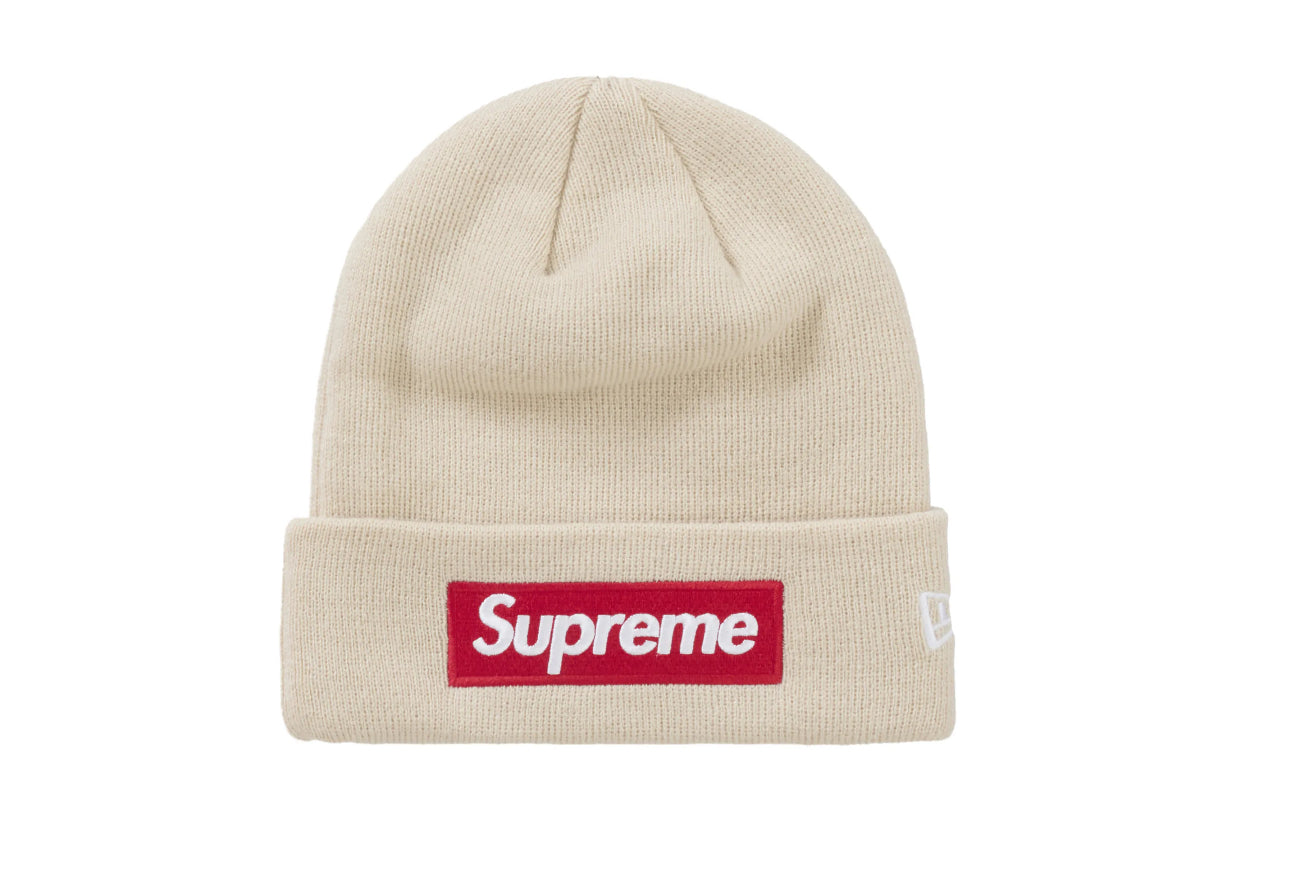 SUPREME NEW ERA BOX LOGO BEANIE STONE (FW24)
