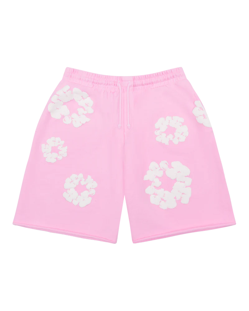 DENIM TEARS Cotton Wreath Sweatshorts Powder Pink