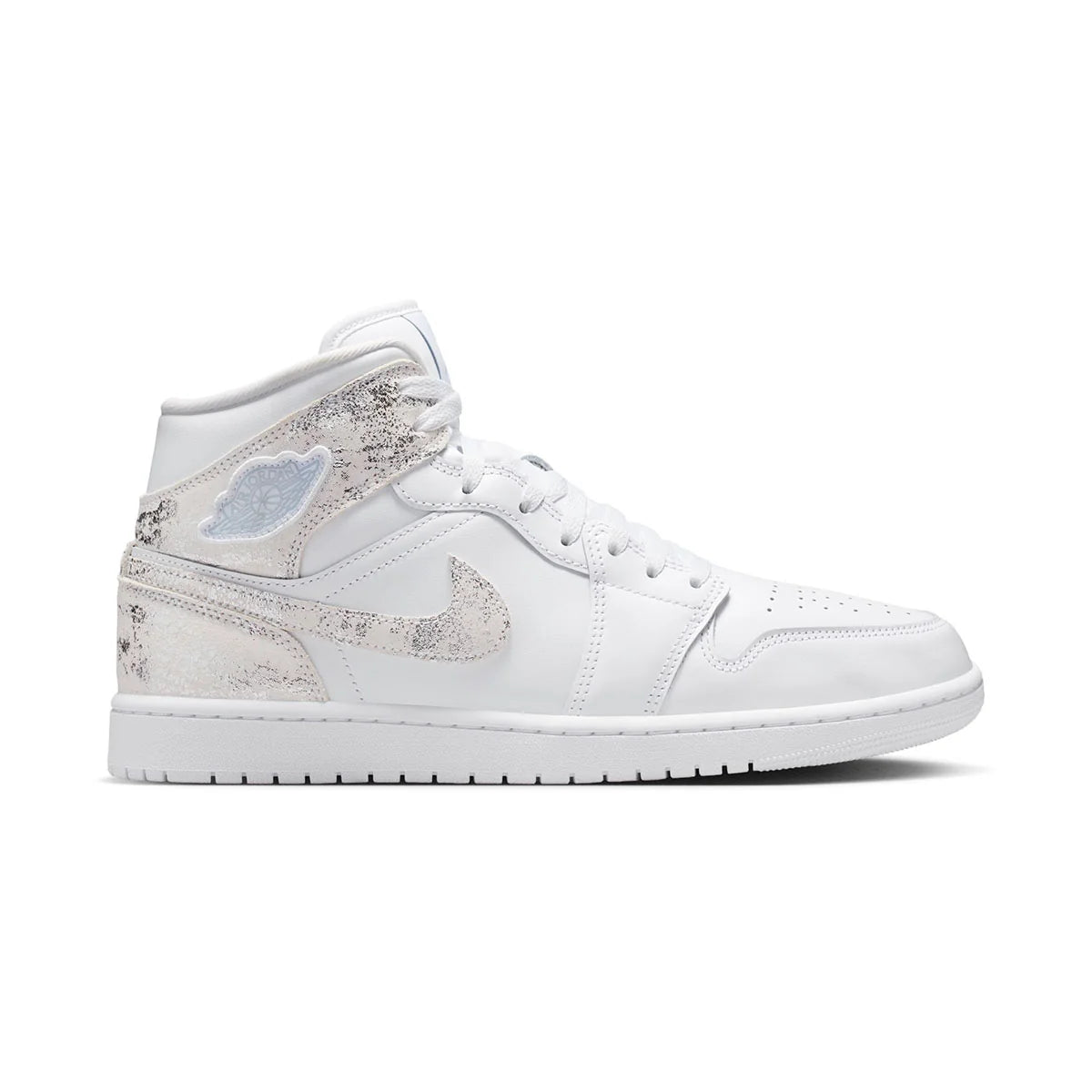JORDAN 1 MID SE DISTRESSED WHITE FIELD SILVER