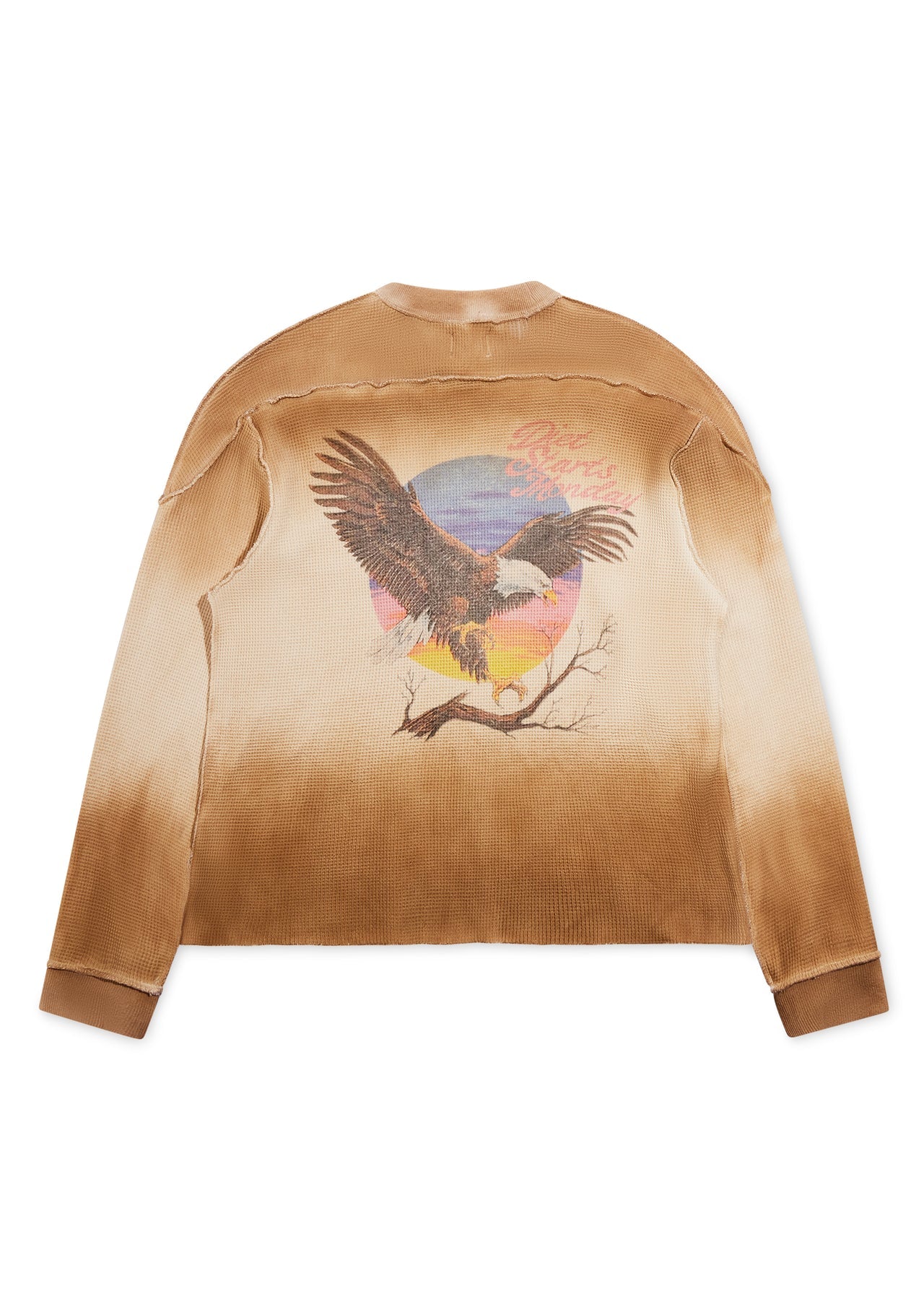 DIET STARTS MONDAY SUNSET WAFFLE LONGSLEEVE