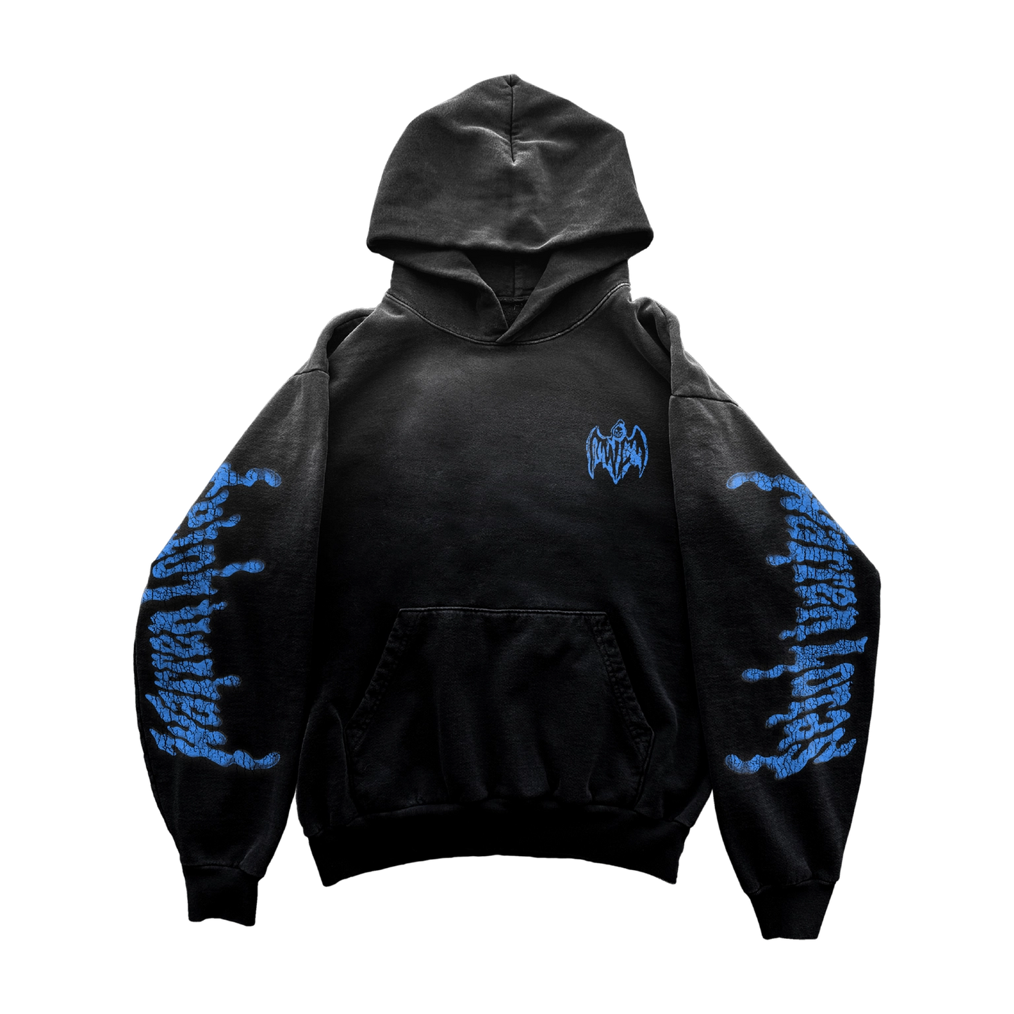 WARREN LOTAS FORBIDDEN MASK HOODIE - SUNFADED JET BLACK