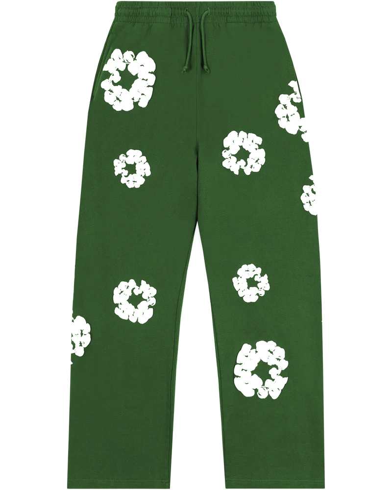 DENIM TEARS Cotton Wreath Baggy Sweatpants Green