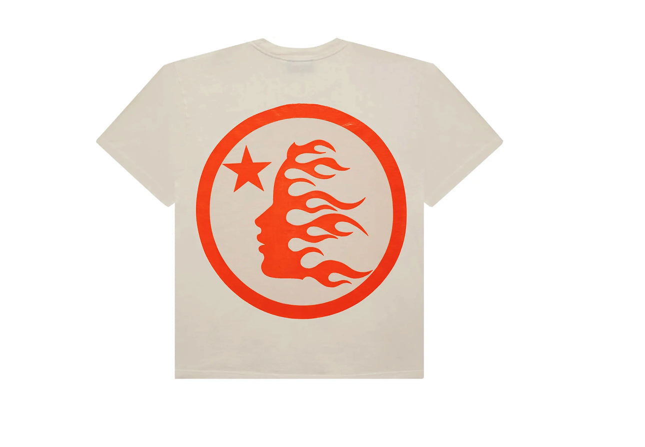 HELLSTAR CLASSIC T-SHIRT CREAM/ORANGE
