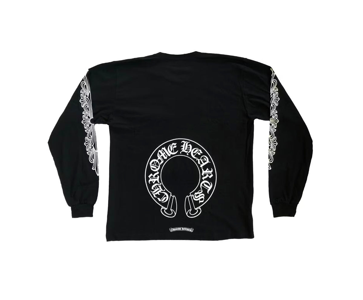 CHROME HEARTS HORSESHOE LONG SLEEVE BLACK