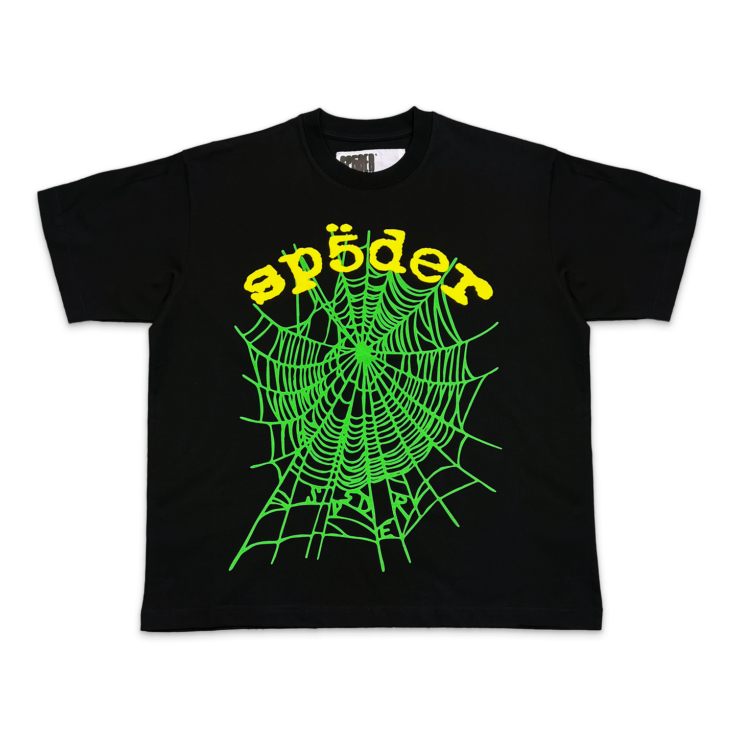 SP5DER OG WEN V2 TEE BLACK GREEN YELLOW