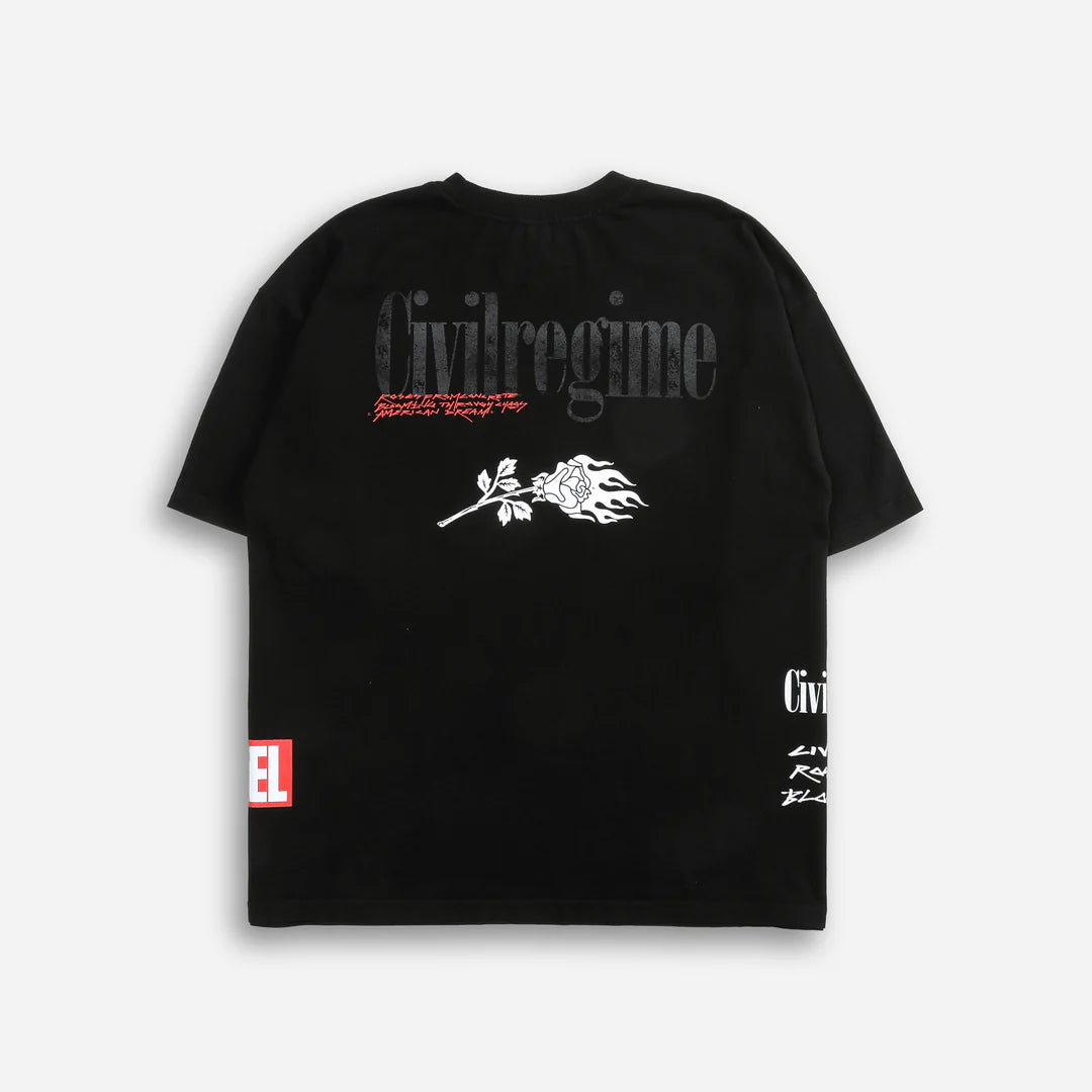 CIVIL REGIME GHOST RIDER OS TEE BLACK