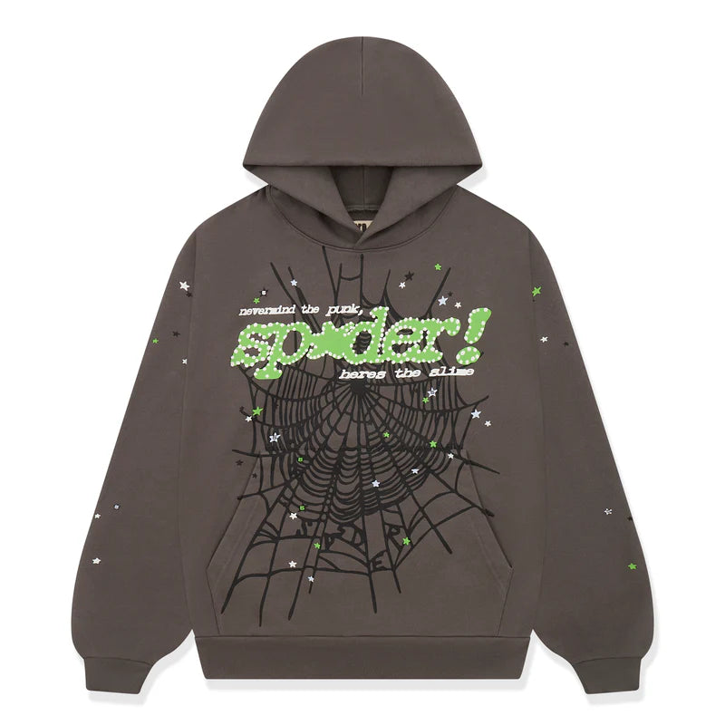 SP5DER OG HOODIE V2 GREY GREEN