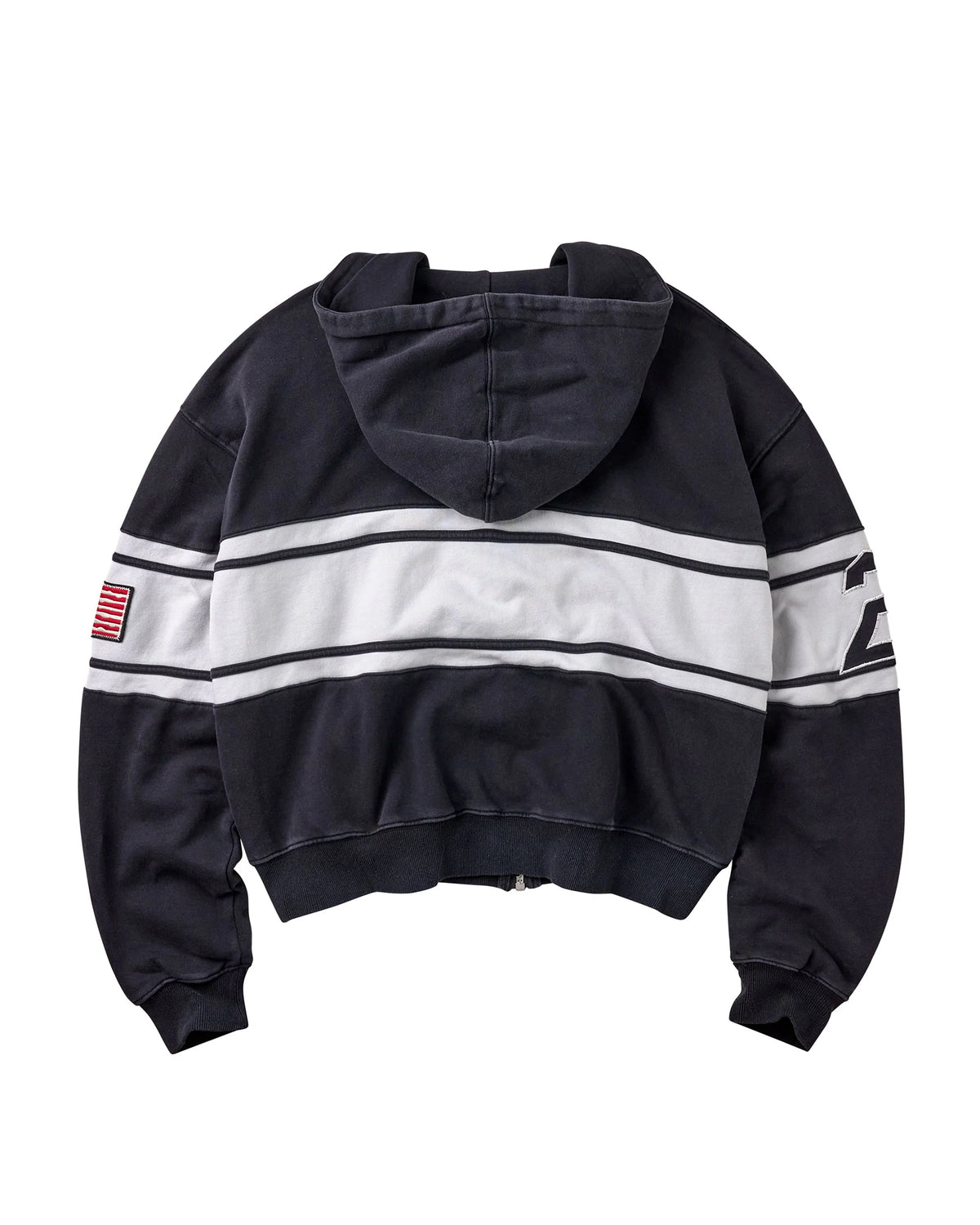 VALE FOREVER BLACK CURSIVE ZIP UP HOODIE