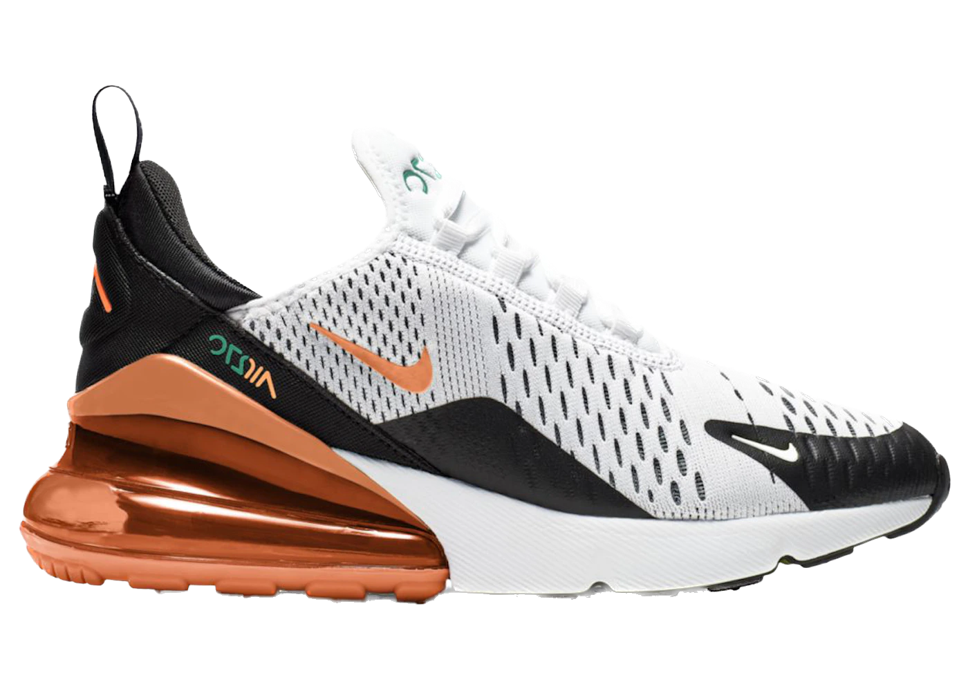 AIR MAX 270 WHITE BLACK ORANGE