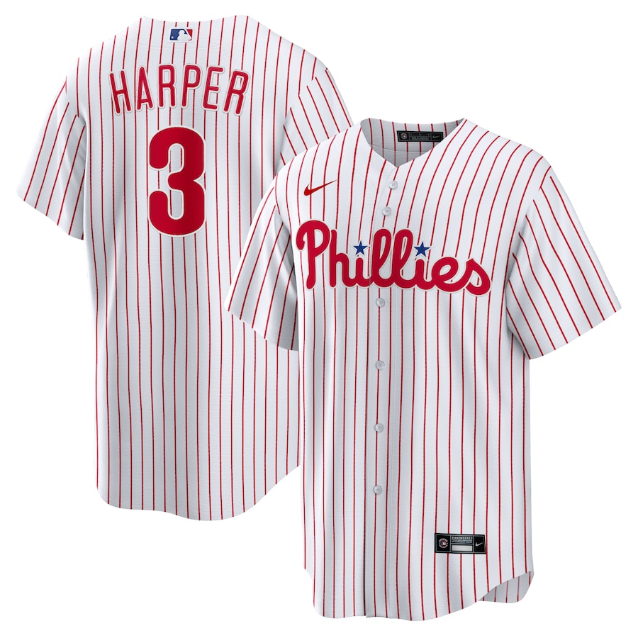 PHILLIES JERSEY HARPER PINSTRIPE