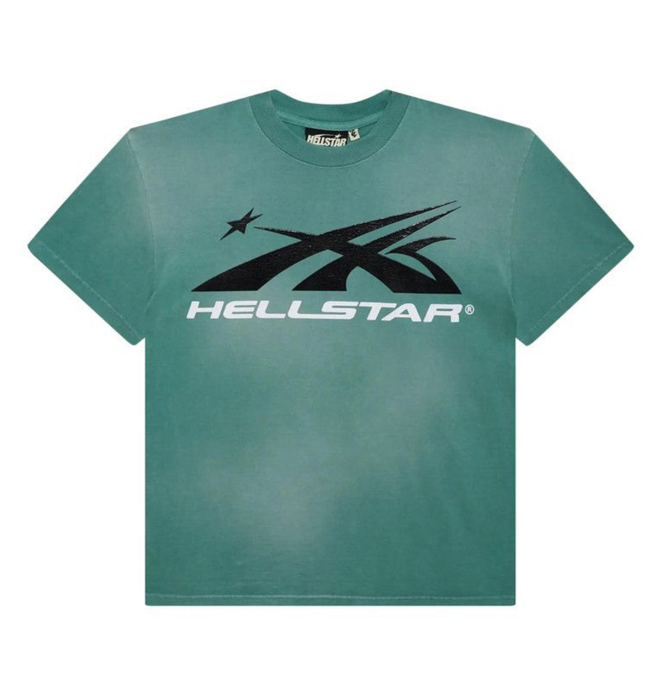 HELLSTAR GEL SPORT LOGO TEE GREEN BLACK