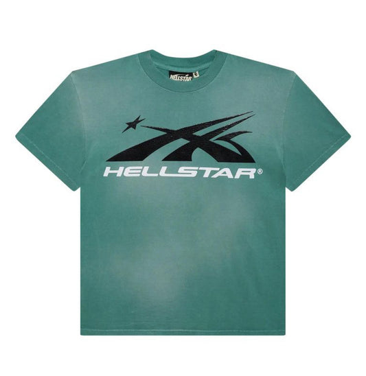 HELLSTAR GEL SPORT LOGO TEE GREEN BLACK