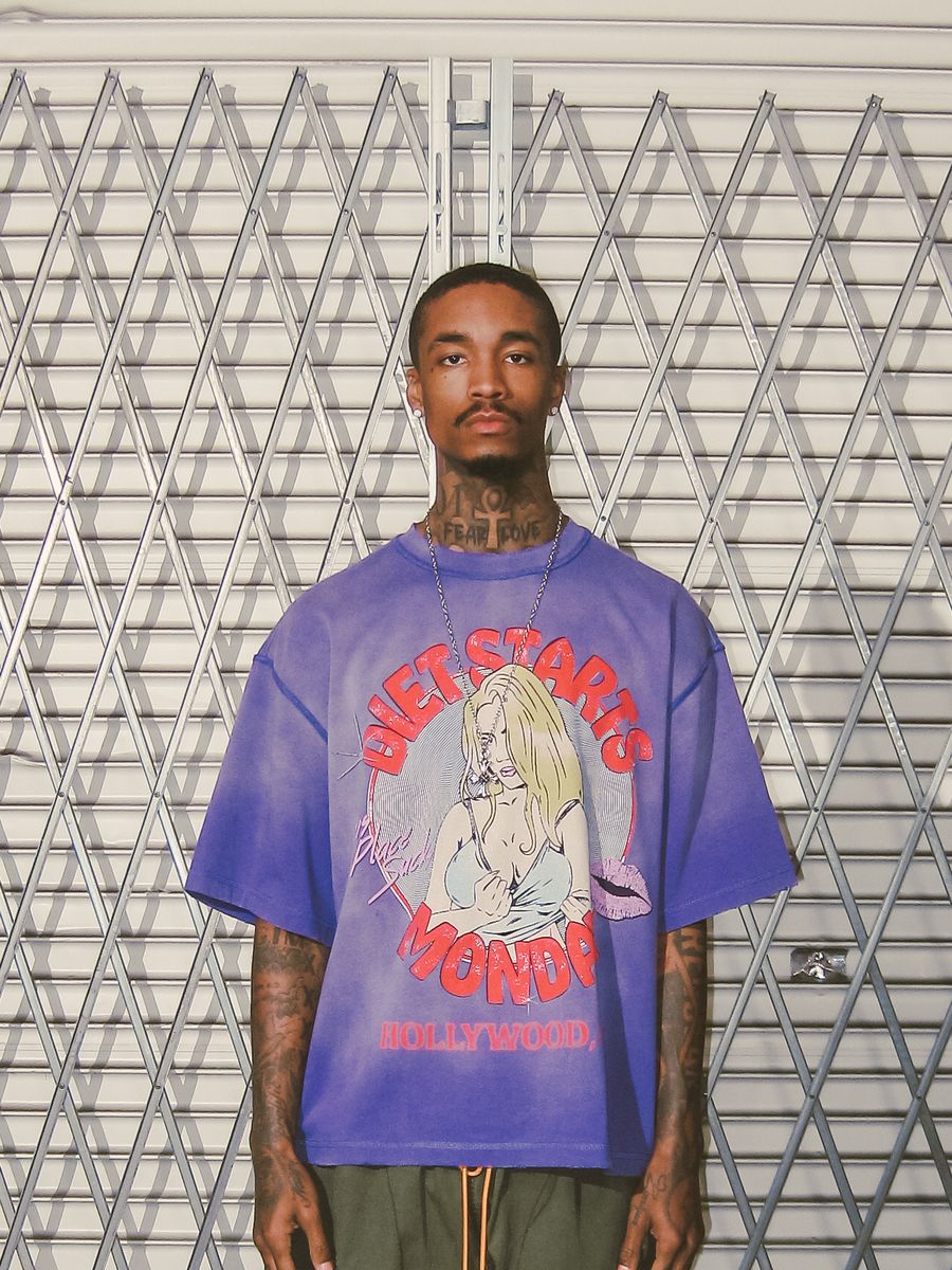 DIET STARTS MONDAY HOLLYWOOD TEE PURPLE