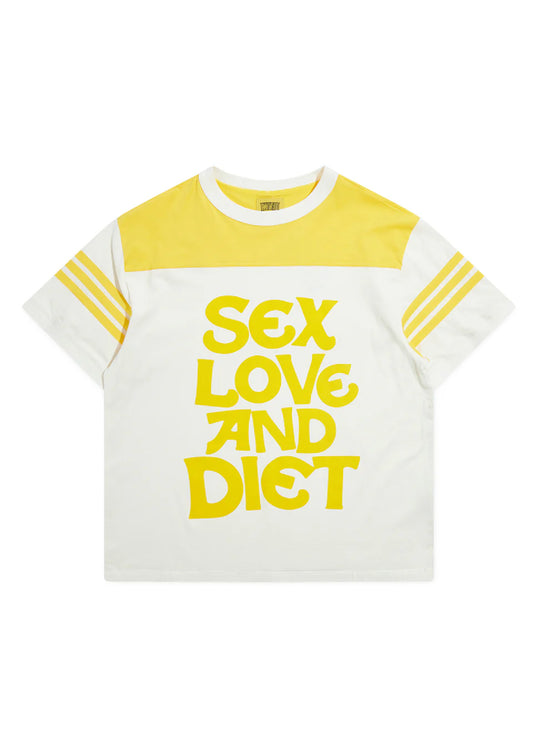 DIET STARTS MONDAY SLD RETRO YELLOW TEE