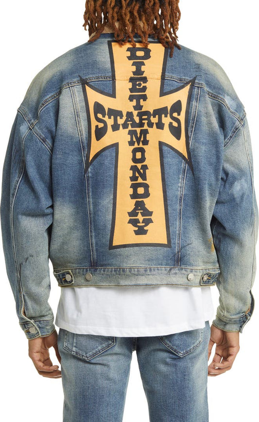 DIET STARTS MONDAY DENIM TRUCKER JACKET