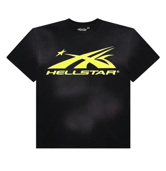 HELLSTAR GEL SPORT LOGO TEE BLACK YELLOW