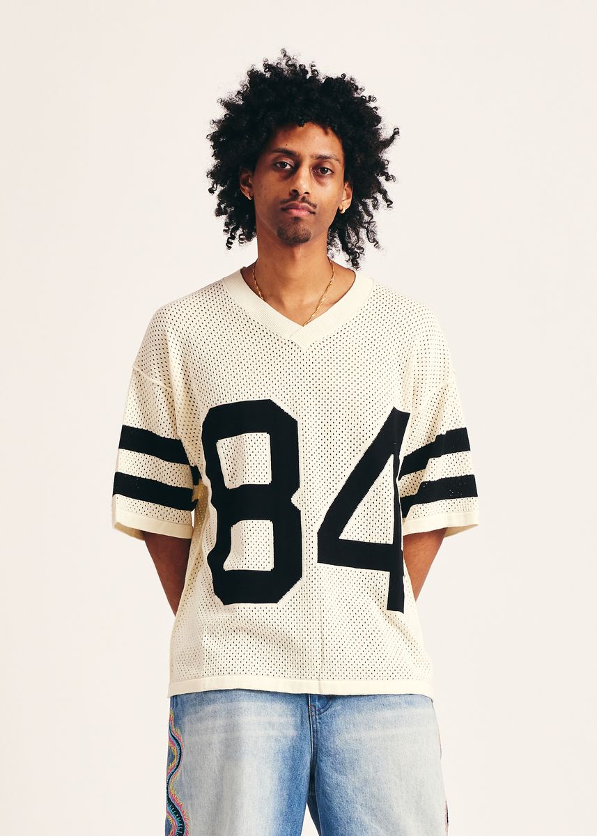 DIET STARTS MONDAY Knit Jersey CREAM BLACK