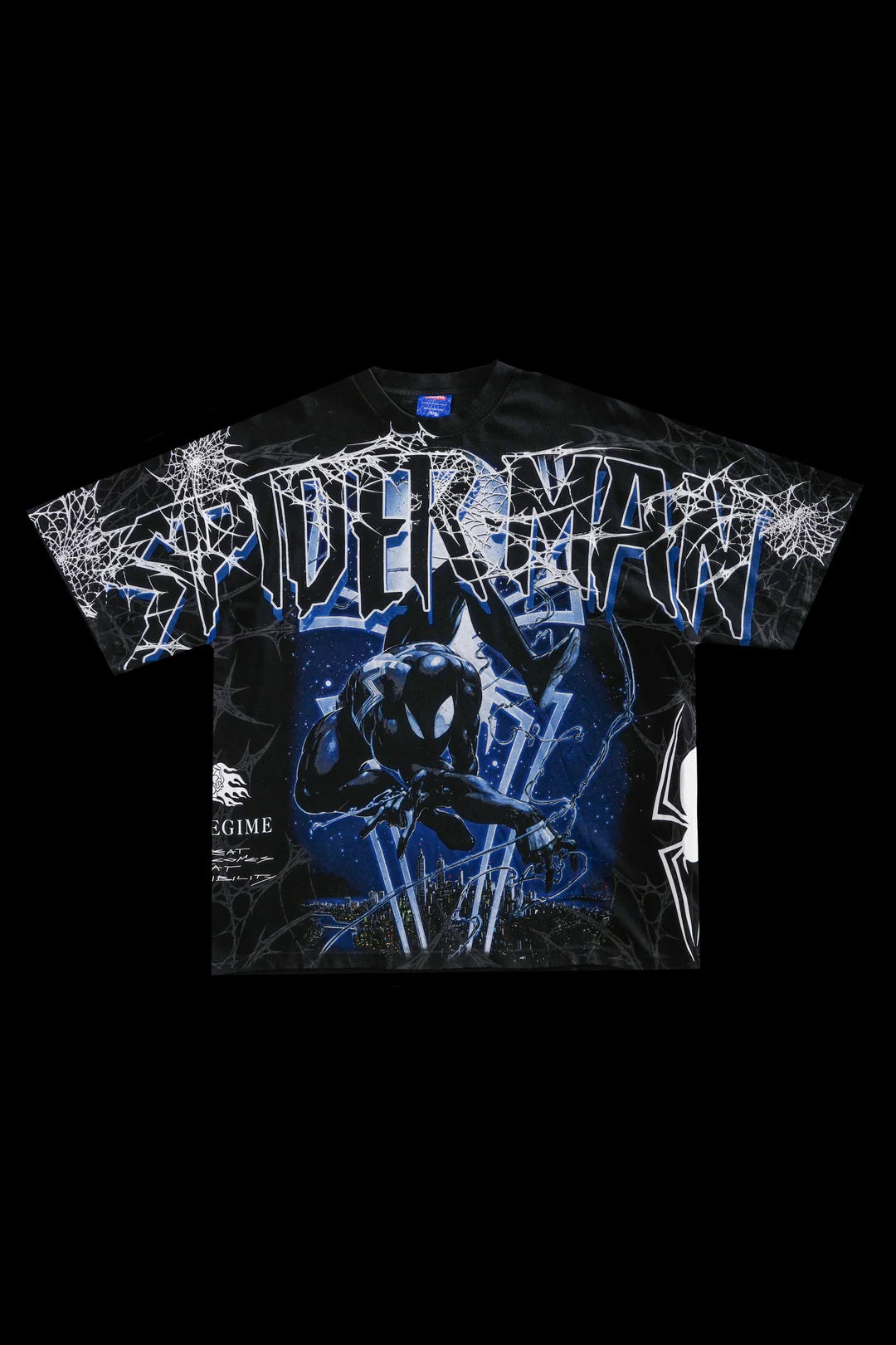 CIVIL REGIME SYMBIOTE SPIDER MAN Oversized Tee Vintage Black