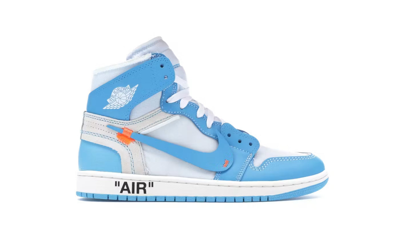 JORDAN 1 HIGH OFF WHITE UNIVERSITY BLUE