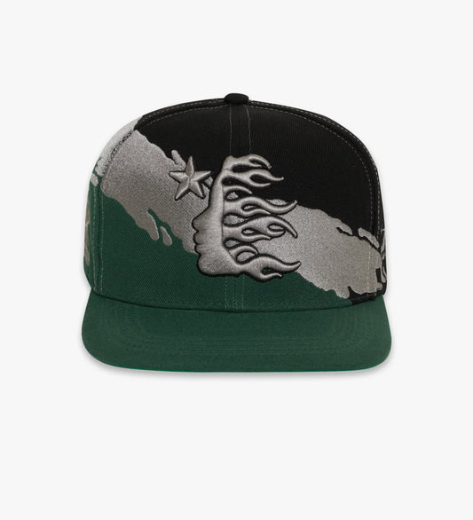 HELLSTAR PAINTBRUSH SNAPBACK HAT GREEN