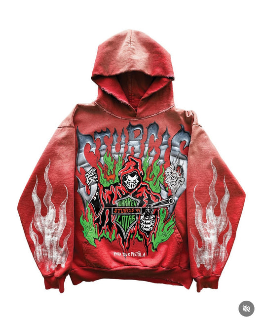WARREN LOTAS STURGIS HOODIE RED