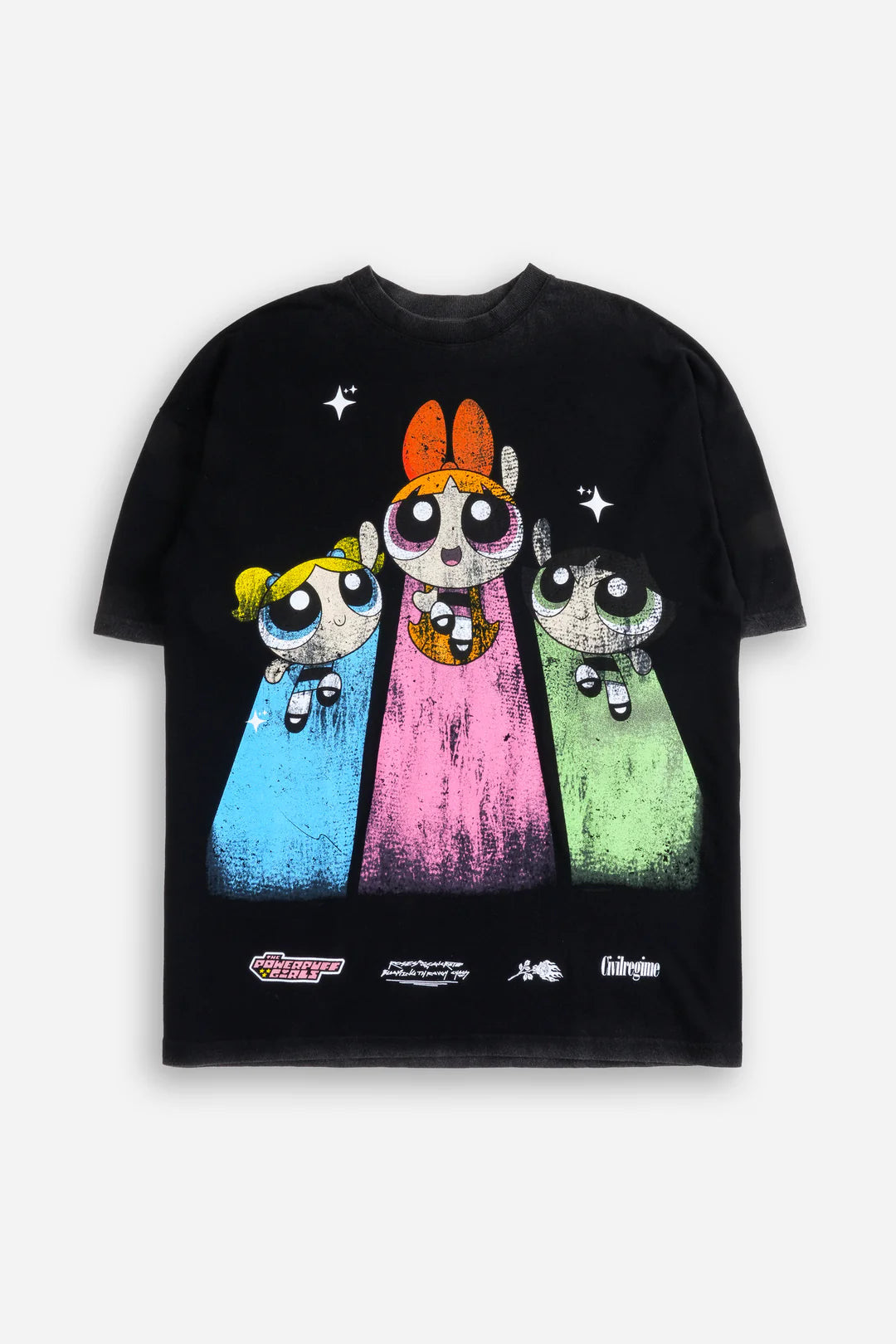 CIVIL REGIME POWERPUFF GIRLS OS TEE BLACK