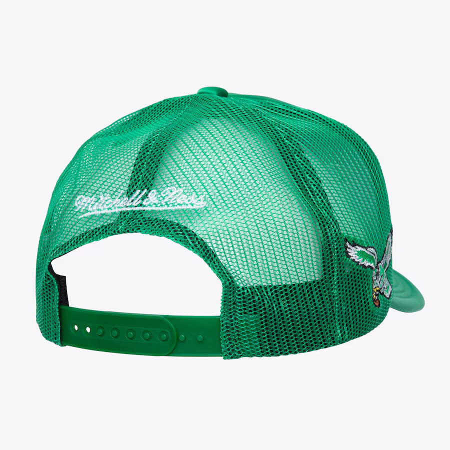 MITCHELL & NESS Eagles Satin Snapback Trucker Hat