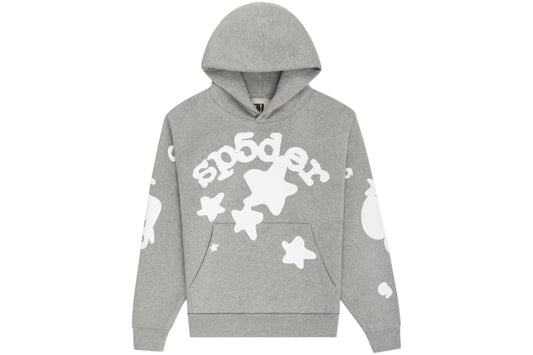 SP5DER GREY BELUGA HOODIE
