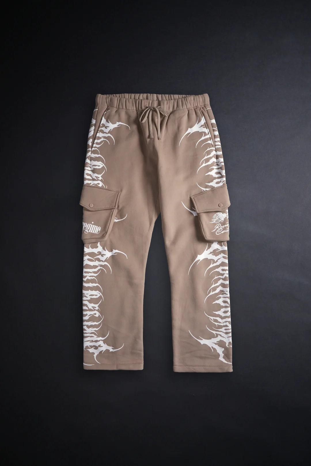 CIVIL REGIME Pure Chaos Wide Leg Cargo Fleece Pants