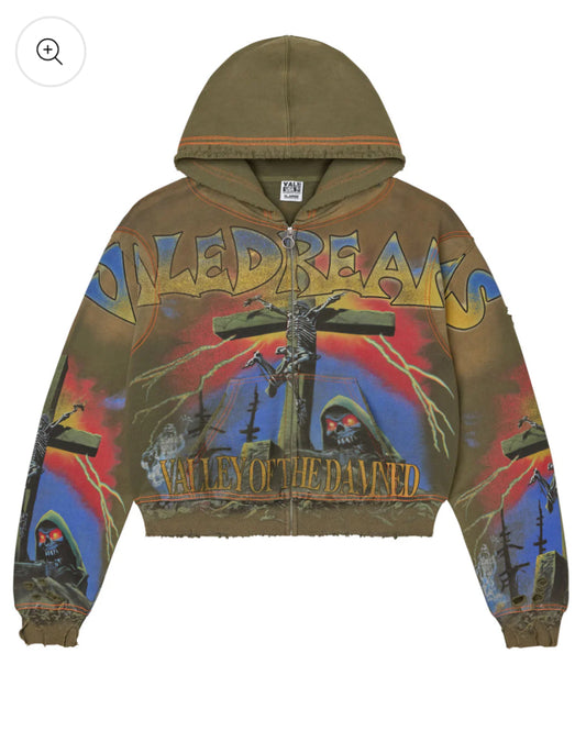 VALE DAMNED ZIP UP OLIVE