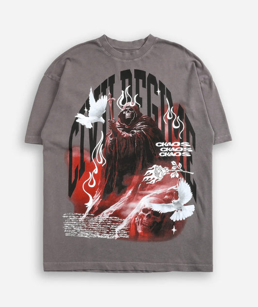 CIVIL REGIME BLUNT CHAOS OS TEE LILAC