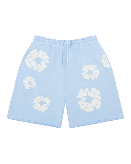 DENIM TEARS Cotton Wreath Sweatshorts Powder Blue