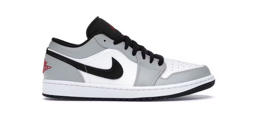 JORDAN 1 LOW SMOKE GREY BLACK RED