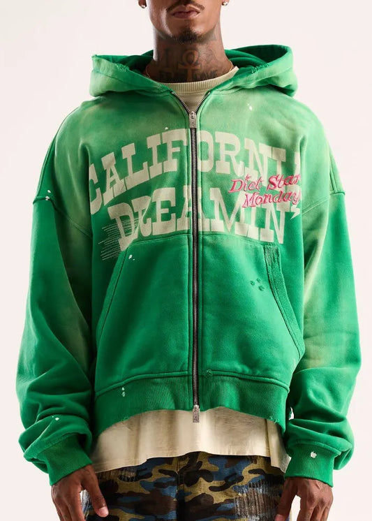 DIET STARTS MONDAY CALIFORNIA DREAMIN HOODIE GREEN
