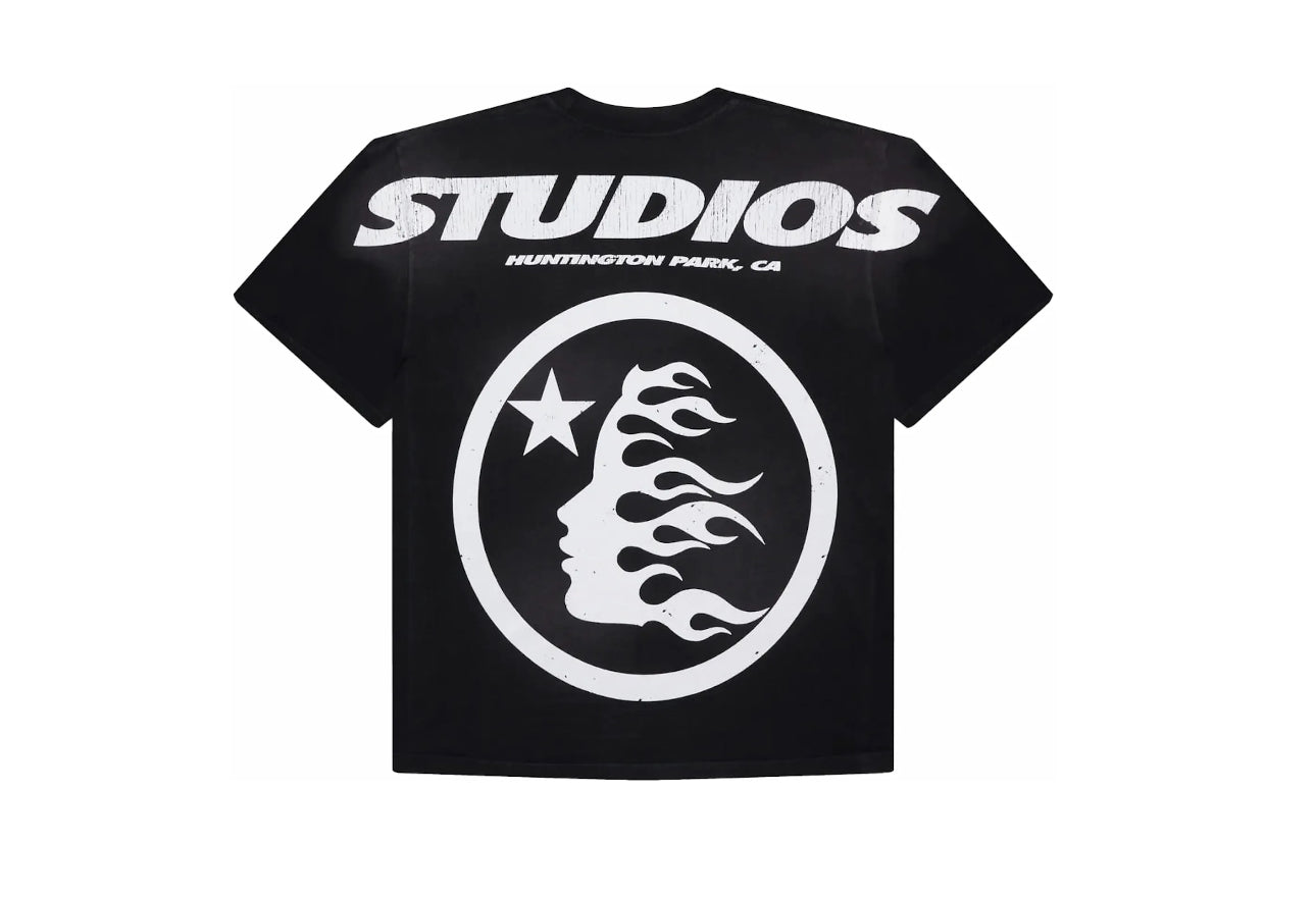 HELLSTAR CARTOON LOGO GLITTER T-SHIRT
