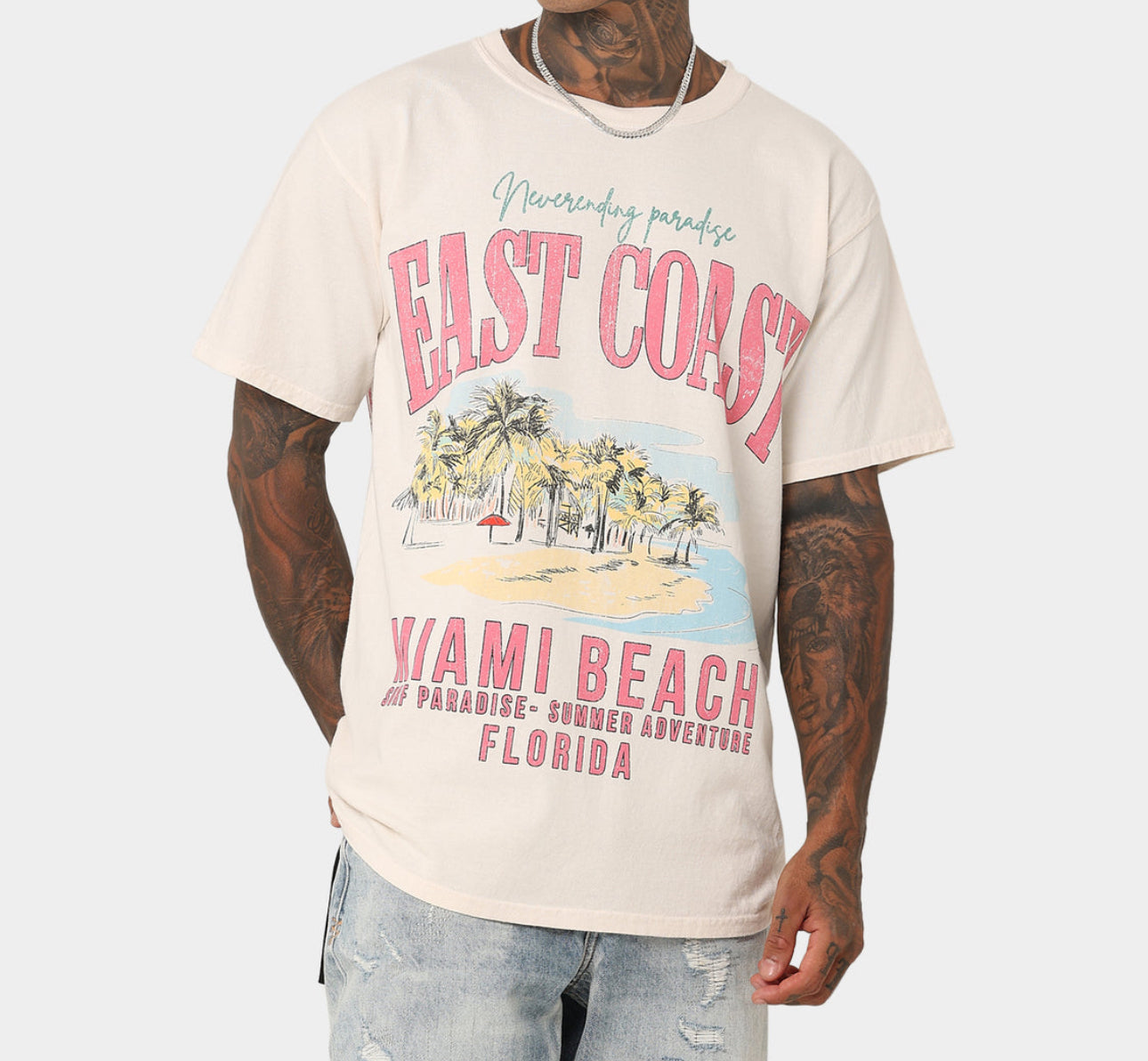 EAST COAST MIAMI BEACH HEAVYWEIGHT TEE