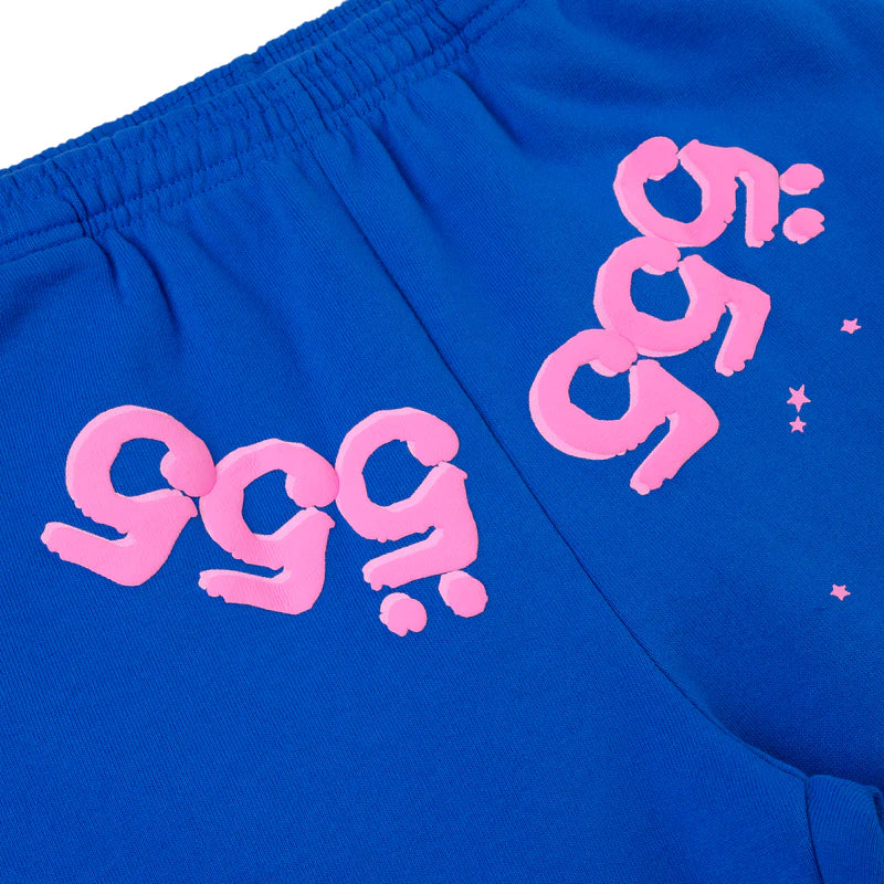 SP5DER ANGEL NUMBER SWEATS BLUE PINK