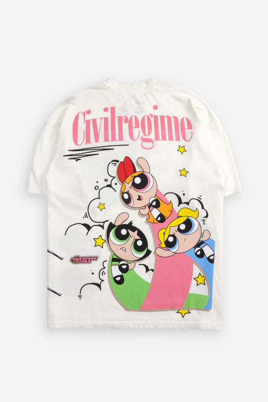 CIVIL REGIME PUFF POWER OS TEE WHITE