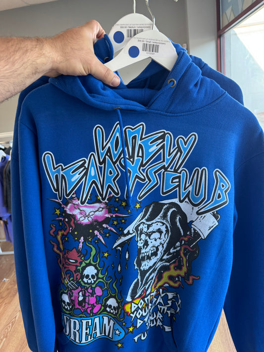 LONELY HEARTS DEFINE YOU BLUE HOODIE