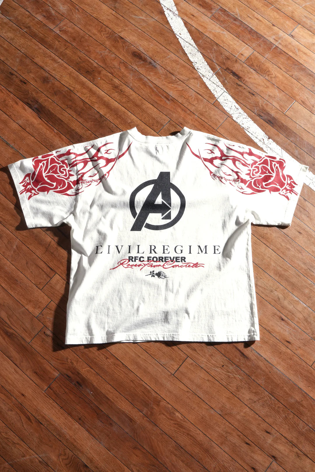 CIVIL REGIME IRON WRATH OVERSIZED TEE IN BUTTER