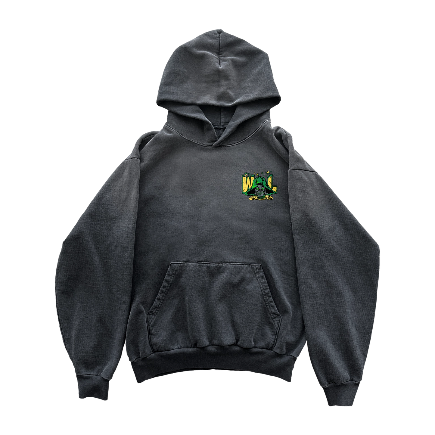 WARREN LOTAS METAL FACE HOODIE VINTAGE BLACK