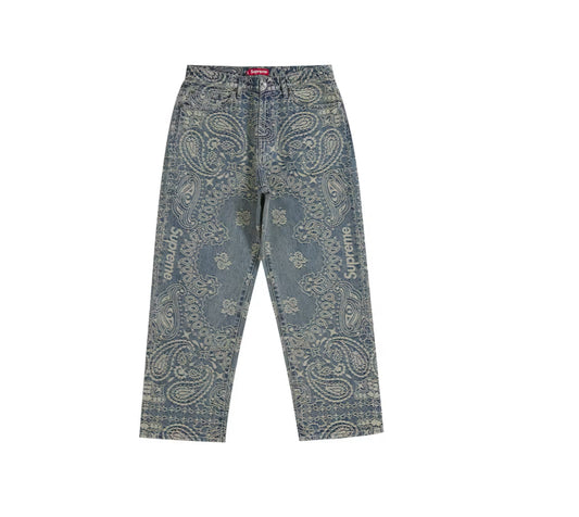 SUPREME BANDANA BAGGY JEANS