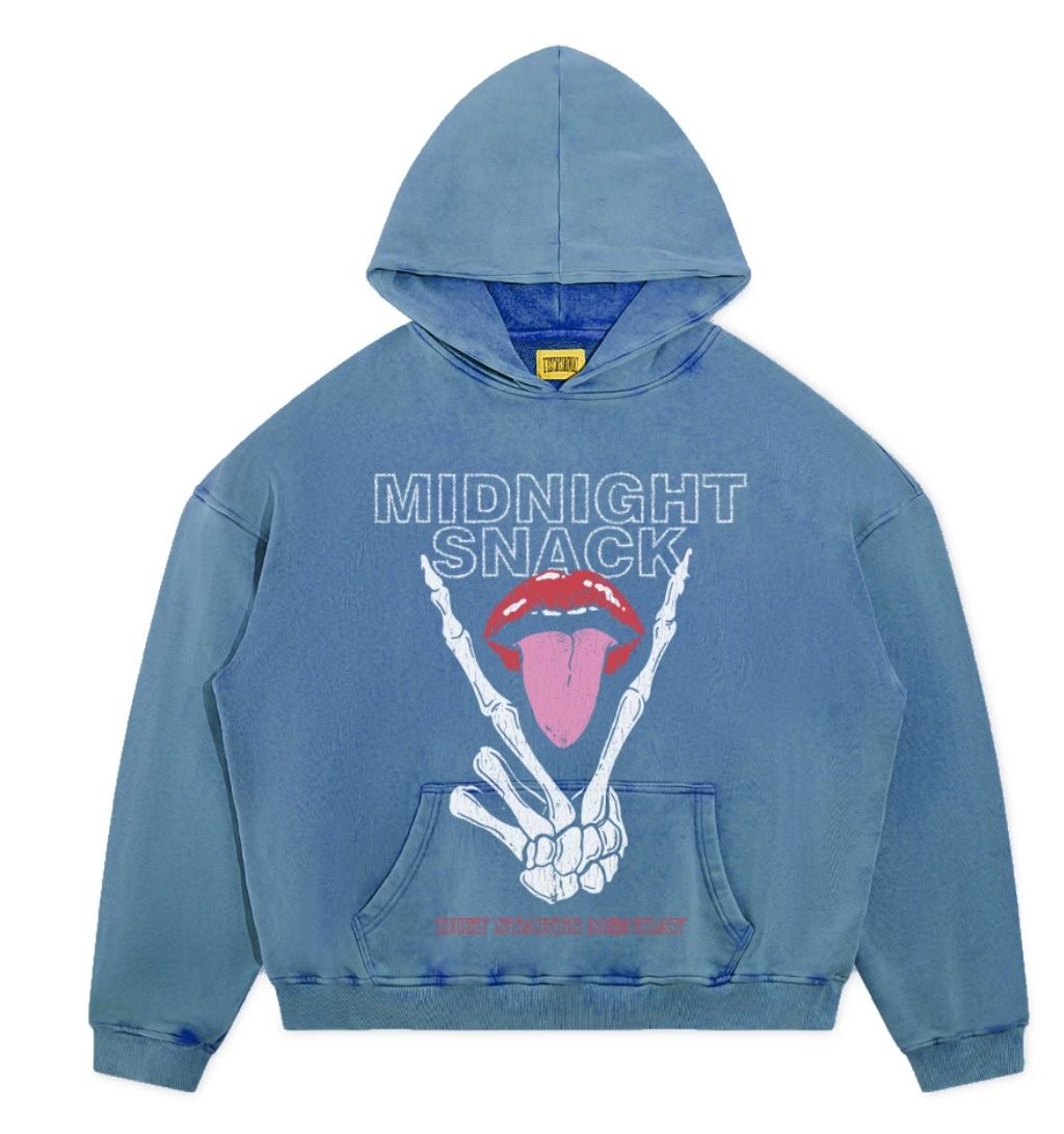 DIET STARTS MONDAY MIDNIGHT SNACK BLUE HOODIE