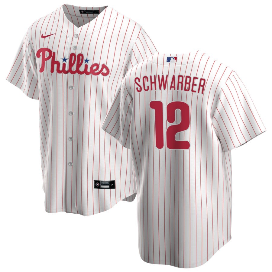 PHILLIES JERSEY SCHWARBER PINSTRIPES